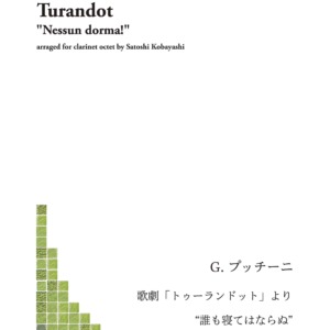 Giacomo Puccini; Satoshi Kobayashi; Turandot; Nessen dorma!; Clarinet; Octet; プッチーニ; トゥーランドット; 誰も寝てはならぬ; 小林聡